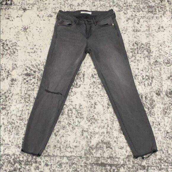 HIDDEN Grey Wash Skinny distressed Raw HEM JEANS size 27 - Picture 1 of 12
